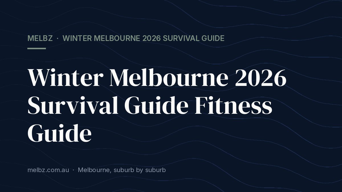 Title card: Winter Melbourne 2026 Survival Guide Fitness Guide