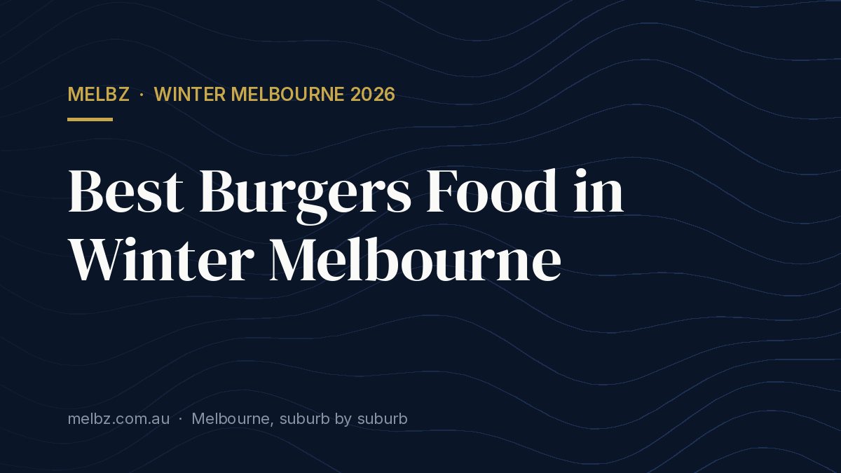 Title card: Best Burgers Food in Winter Melbourne