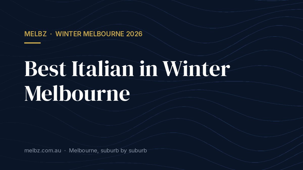 Title card: Best Italian in Winter Melbourne