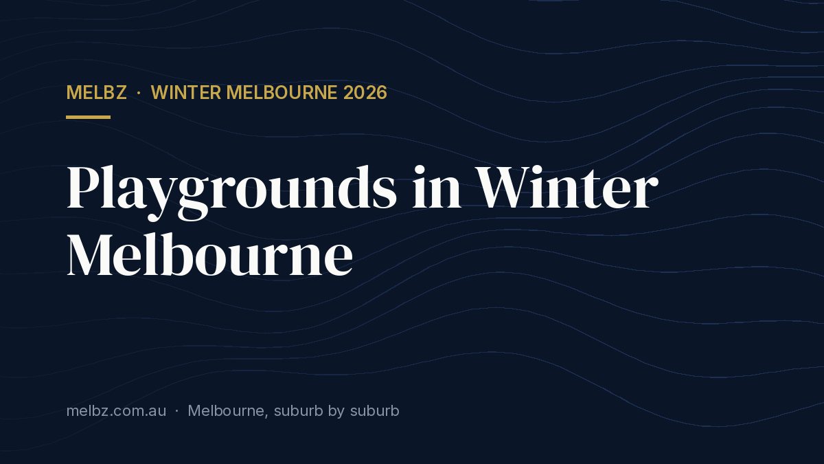 Title card: Playgrounds in Winter Melbourne