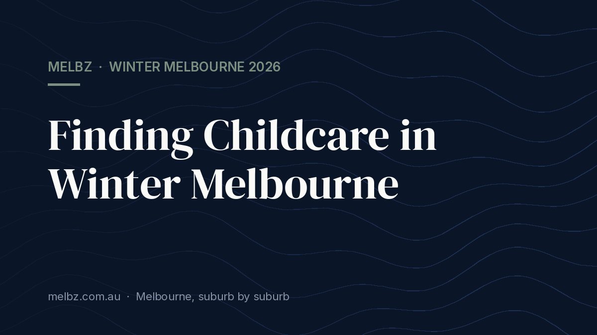 Title card: Finding Childcare in Winter Melbourne