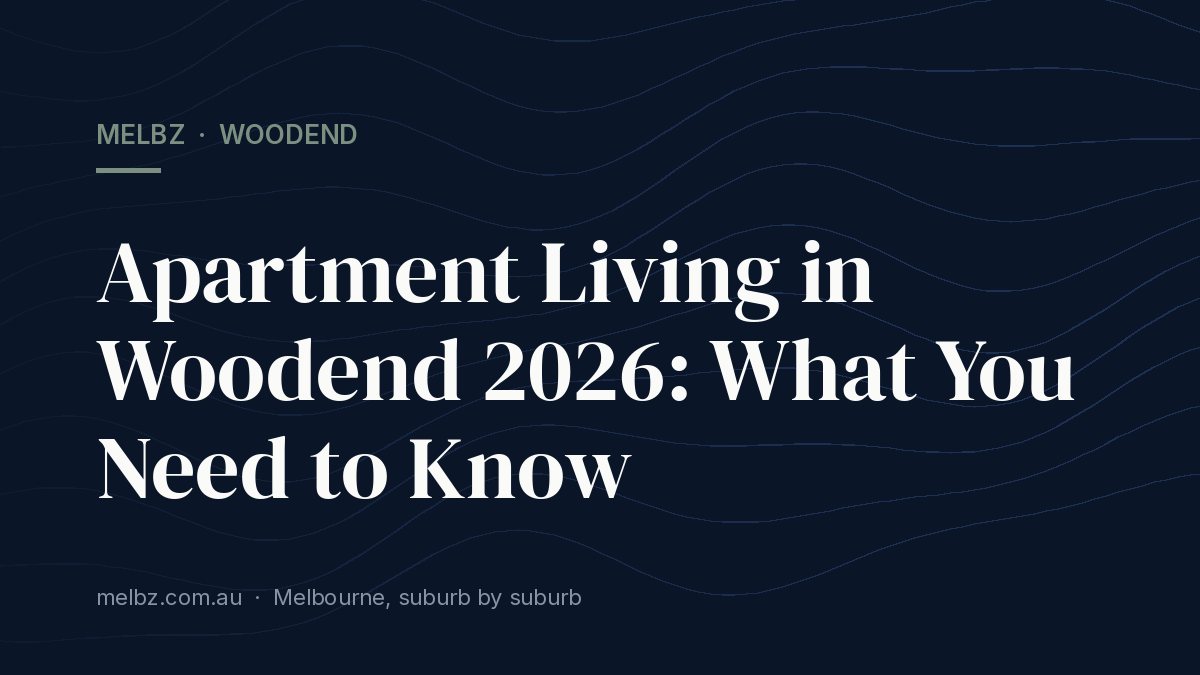 Title card: Apartment Living in Woodend 2026: What You Need to Know