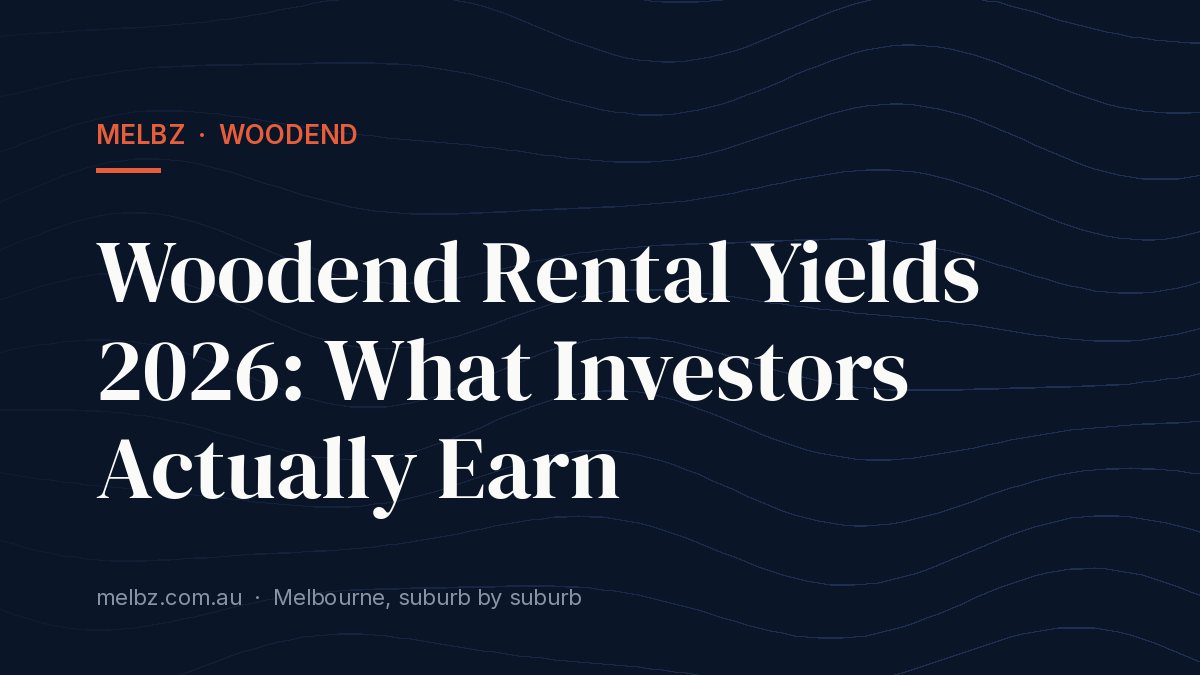 Title card: Woodend Rental Yields 2026: What Investors Actually Earn