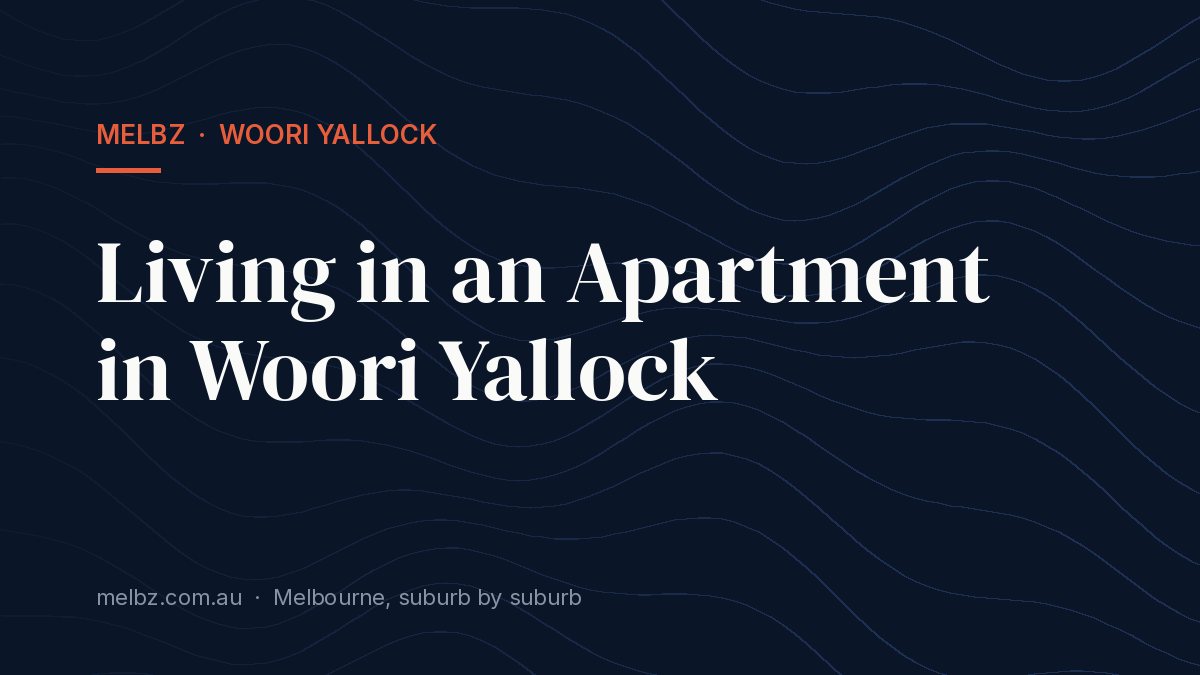 Title card: Living in an Apartment in Woori Yallock