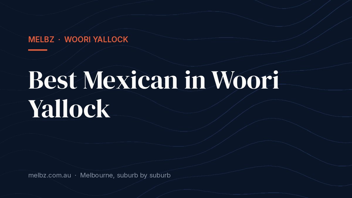 Title card: Best Mexican in Woori Yallock