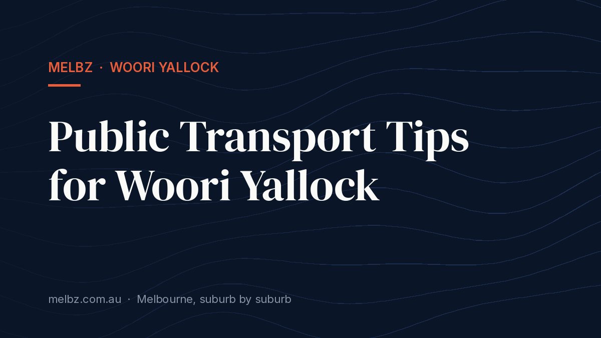 Title card: Public Transport Tips for Woori Yallock
