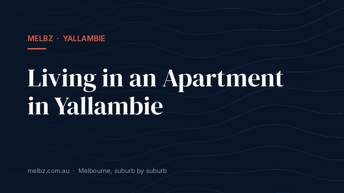 Title card: Living in an Apartment in Yallambie