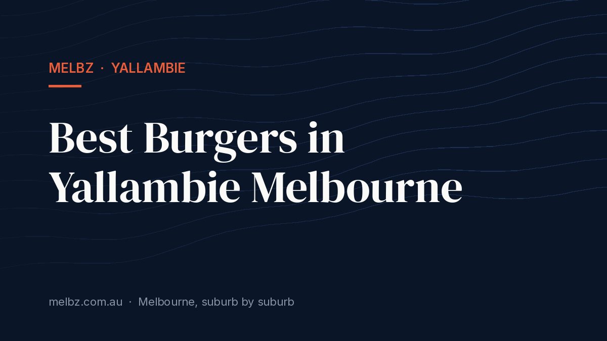 Title card: Best Burgers in Yallambie Melbourne