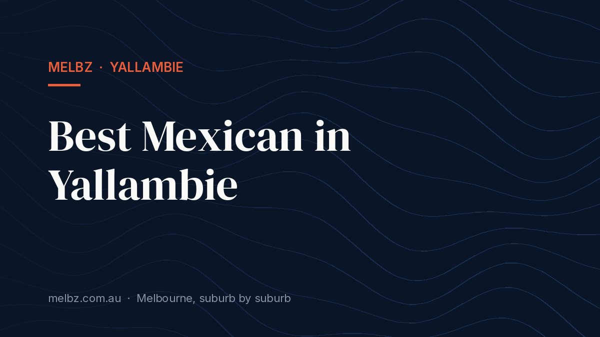 Title card: Best Mexican in Yallambie