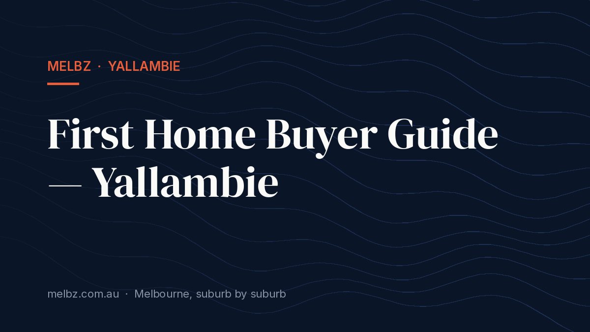 Title card: First Home Buyer Guide — Yallambie