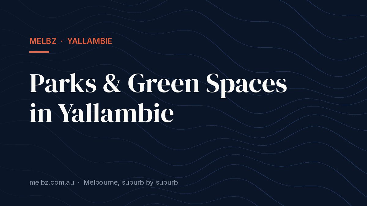Title card: Parks & Green Spaces in Yallambie