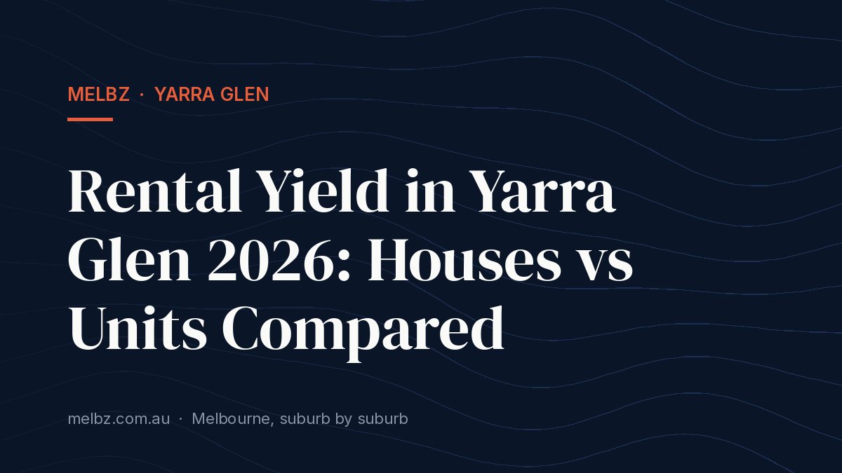 Title card: Rental Yield in Yarra Glen 2026: Houses vs Units Compared