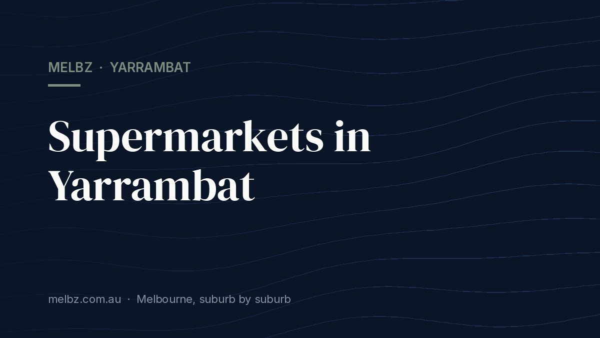 Title card: Supermarkets in Yarrambat