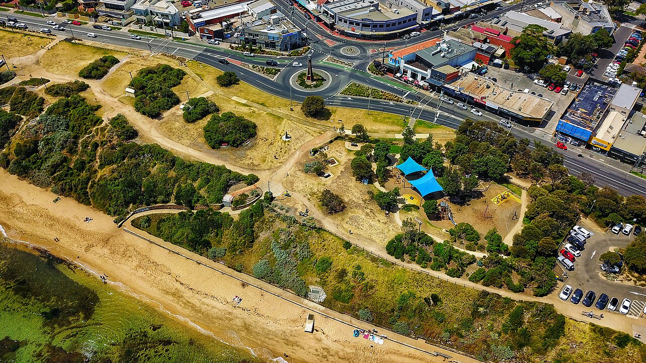Aerial view of Black Rock Gardens