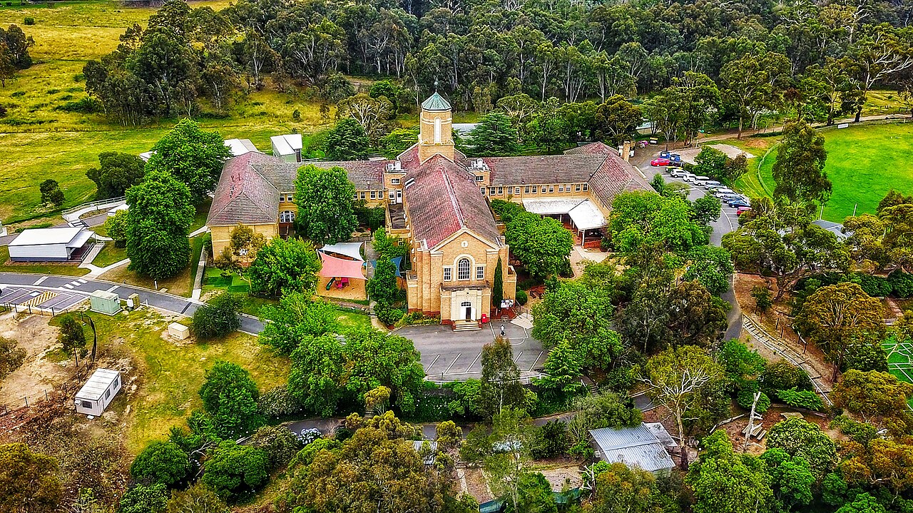 Aerial view of Odyssey House among gardens