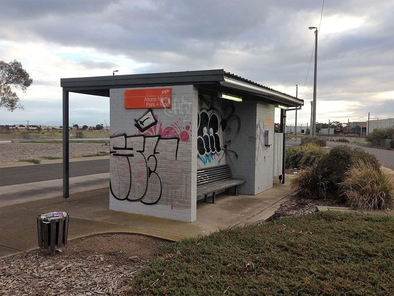 Bus shelter at the Altona North Park and Ride