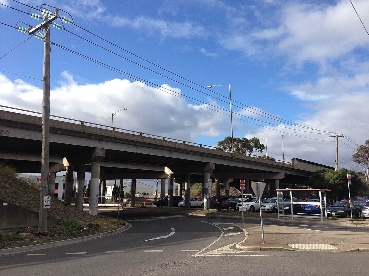 Ballarat Road overpass at Albion station