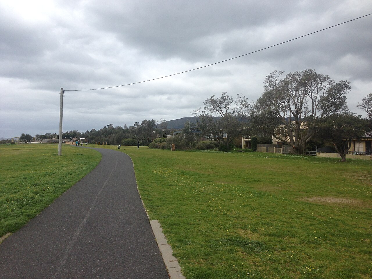 The Bay Trail path through grassland at Rosebud