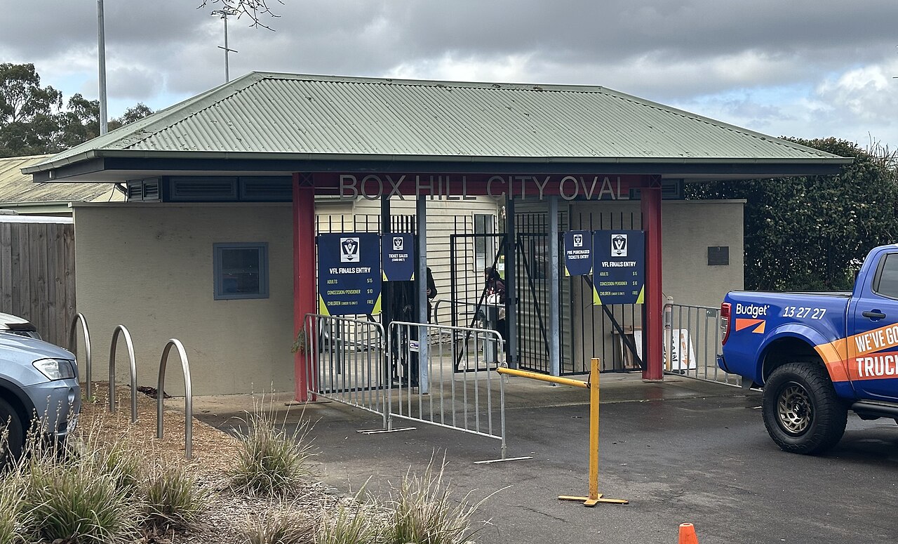 Entrance gates at Box Hill City Oval