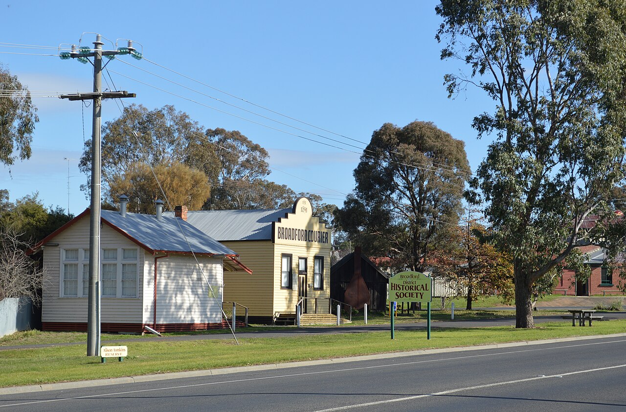 Buildings along the road at the Broadford Historical Precinct