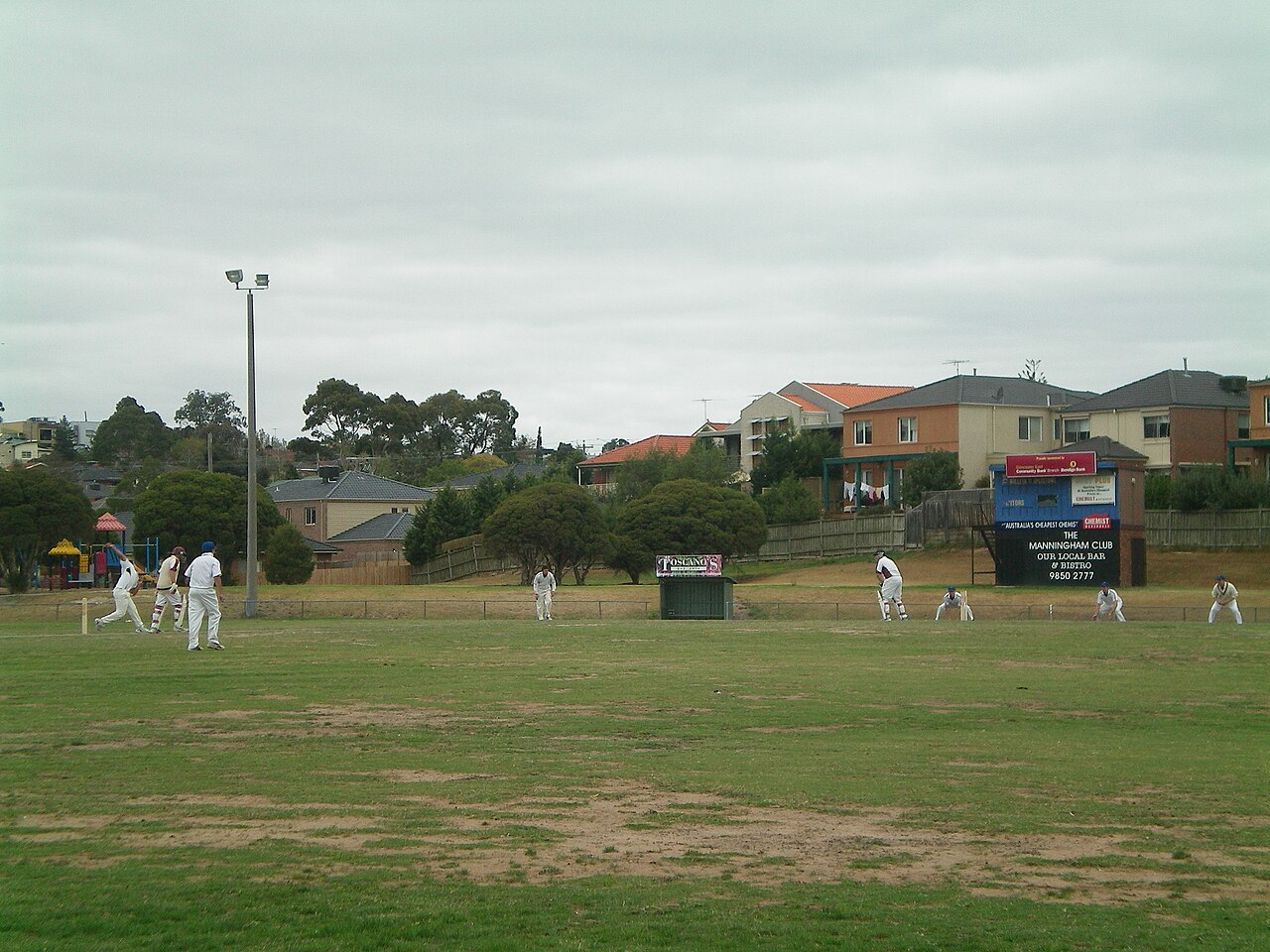 Cricket match at the Bulleen Templestowe Cricket Club ground