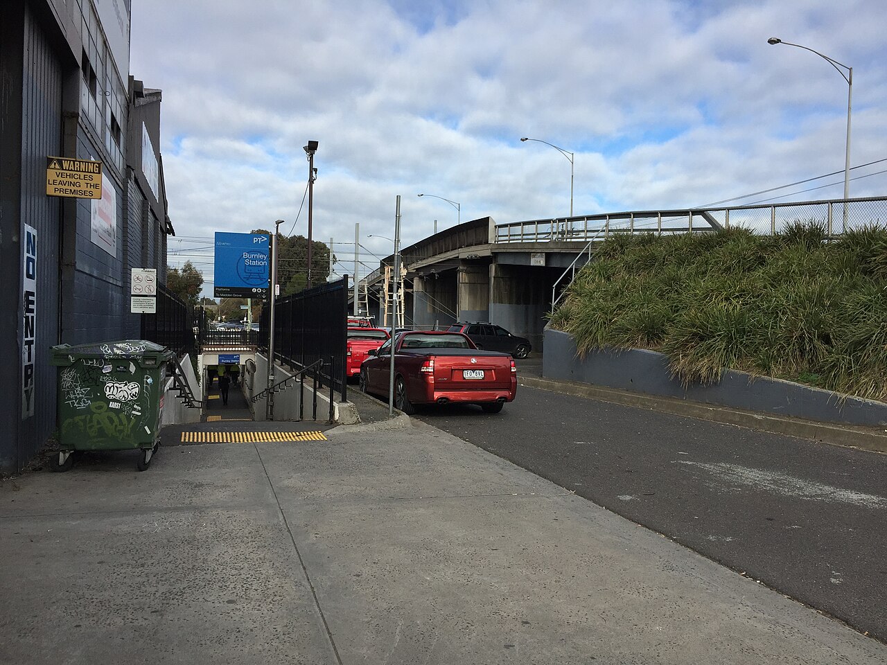 Underpass entrance at Burnley railway station