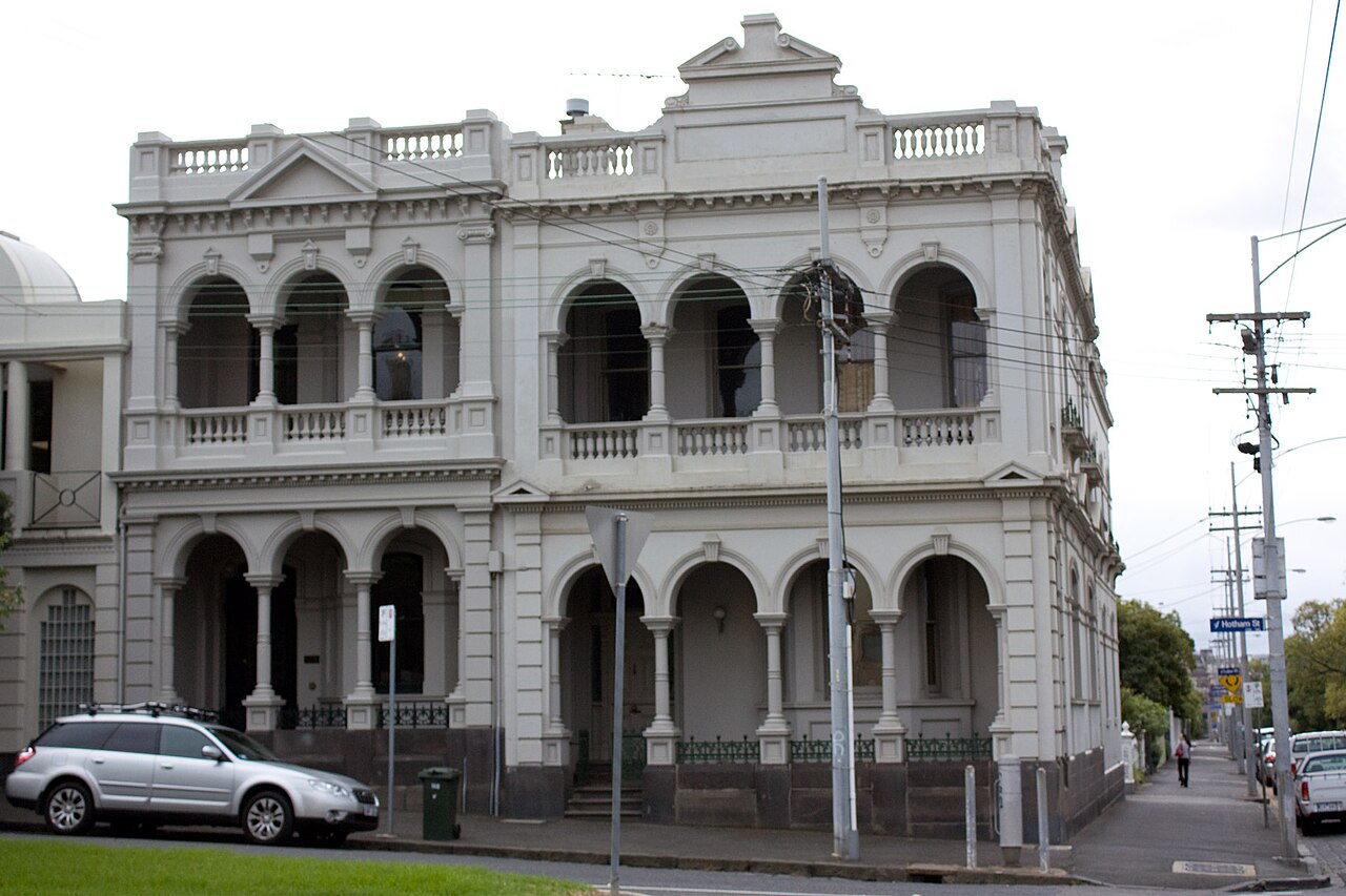 Victorian buildings at the corner of Hotham and Powlett Streets, East Melbourne