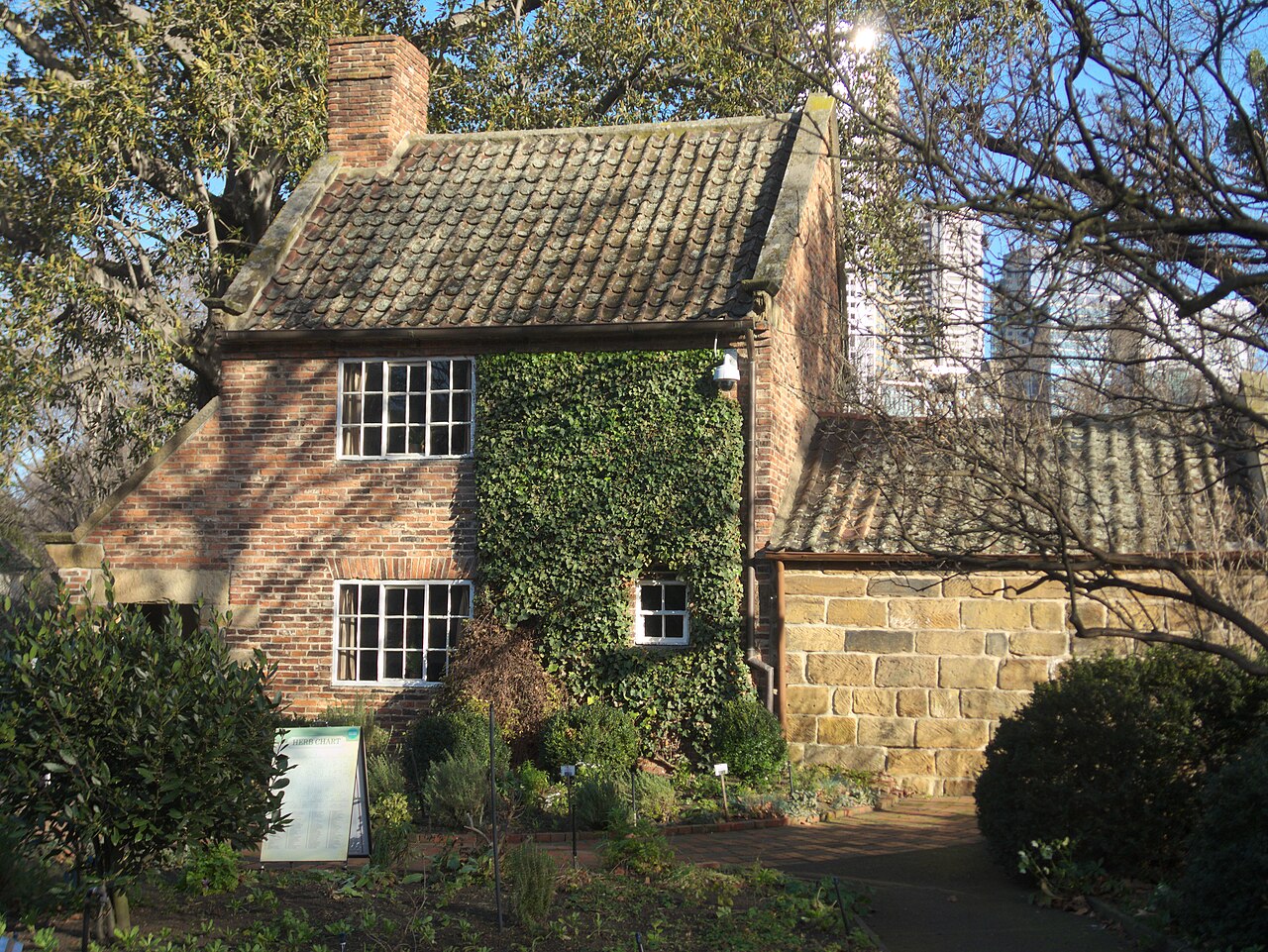 Front of Cooks' Cottage, a small stone cottage