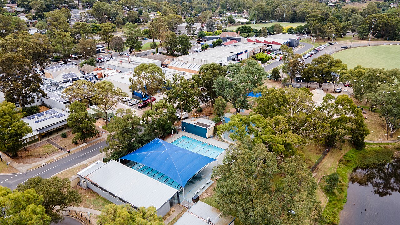 Diamond Creek Outdoor Swimming Pool from above