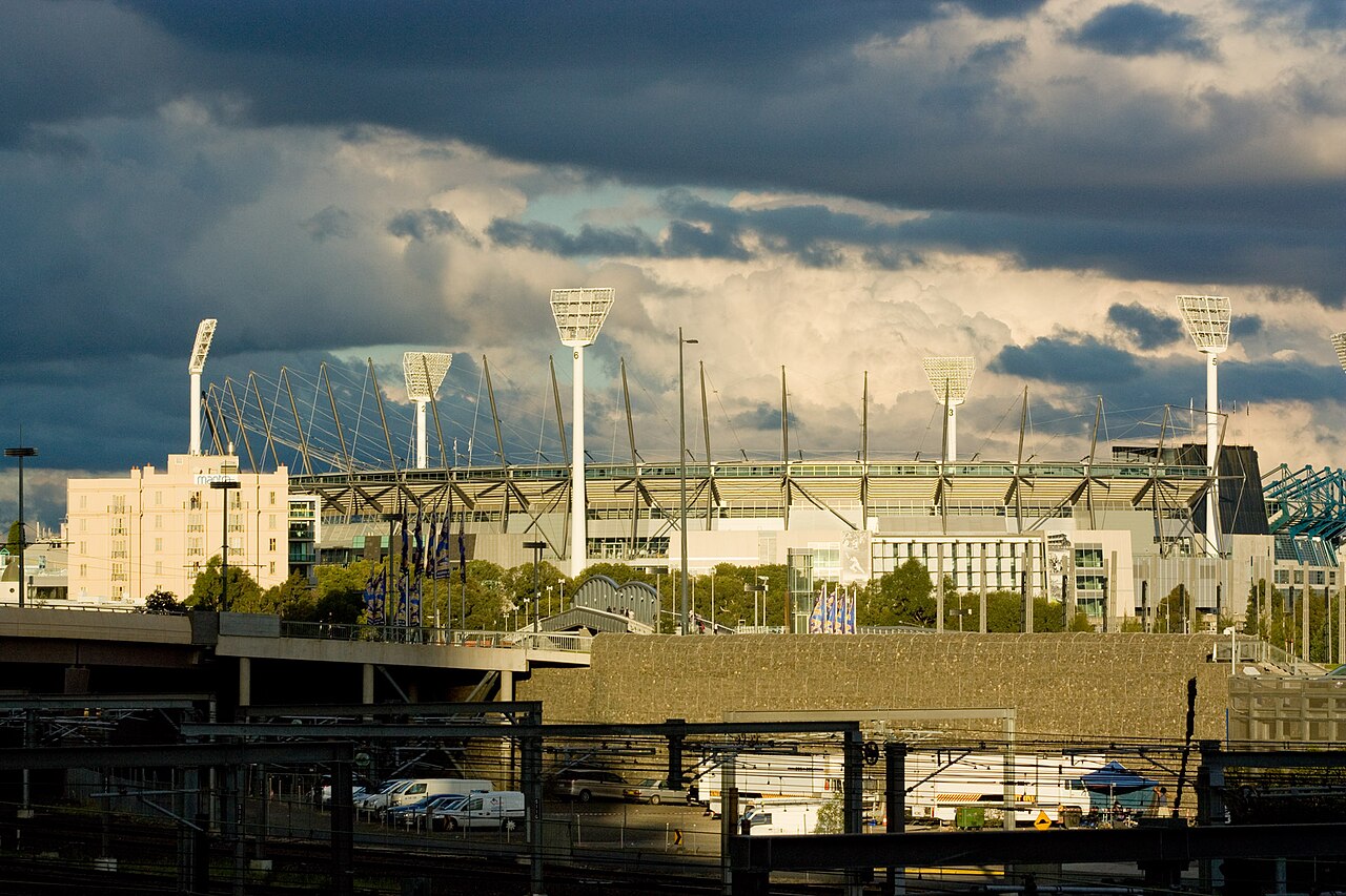 Dramatic skies over the MCG