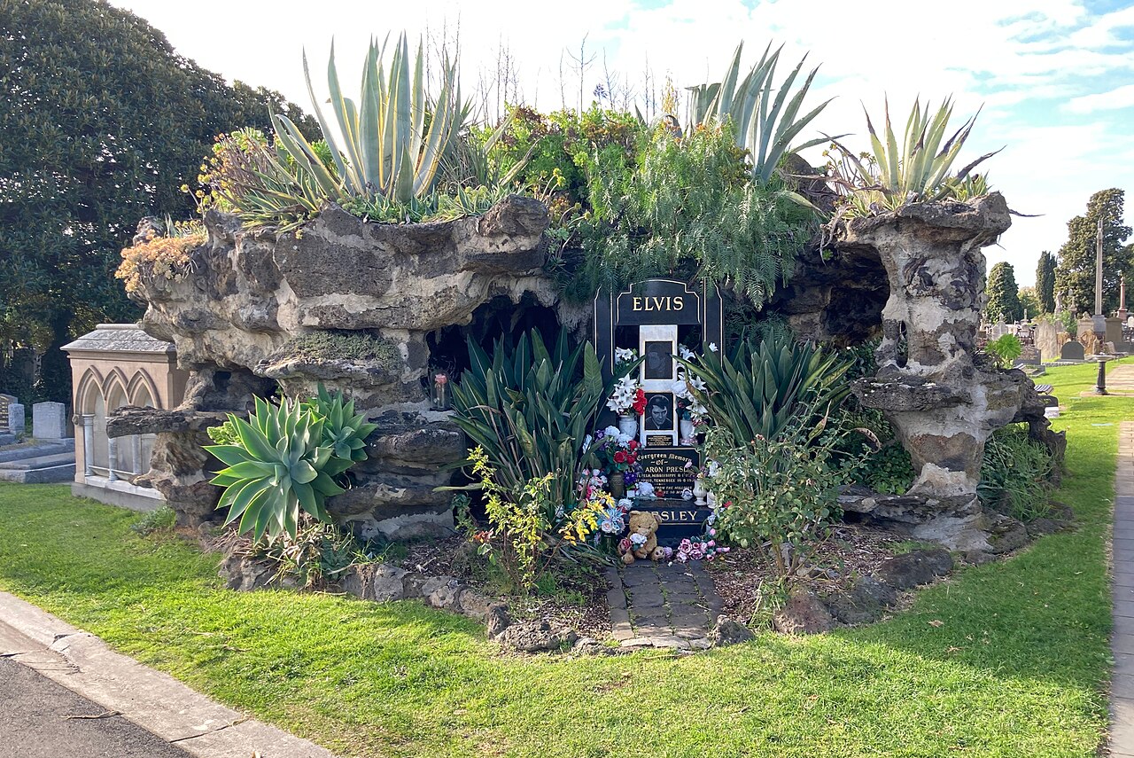Elvis Presley Memorial Garden with succulents