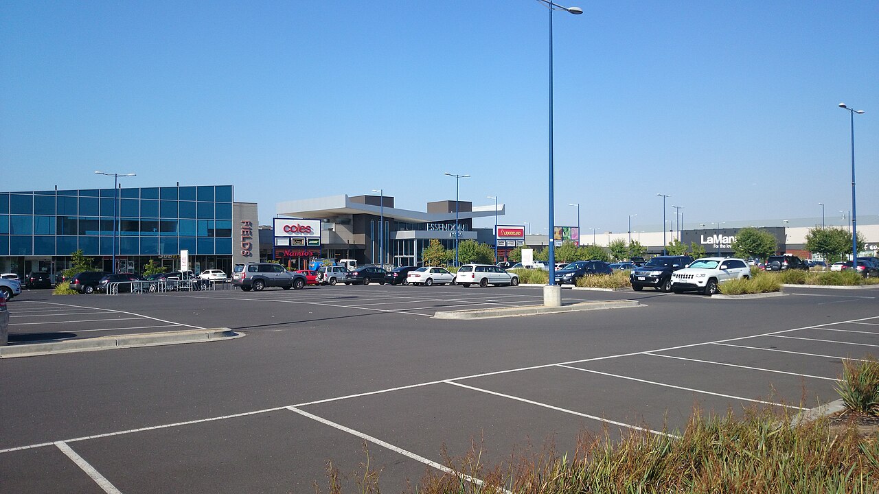 Essendon Fields Shopping Centre beyond its car park