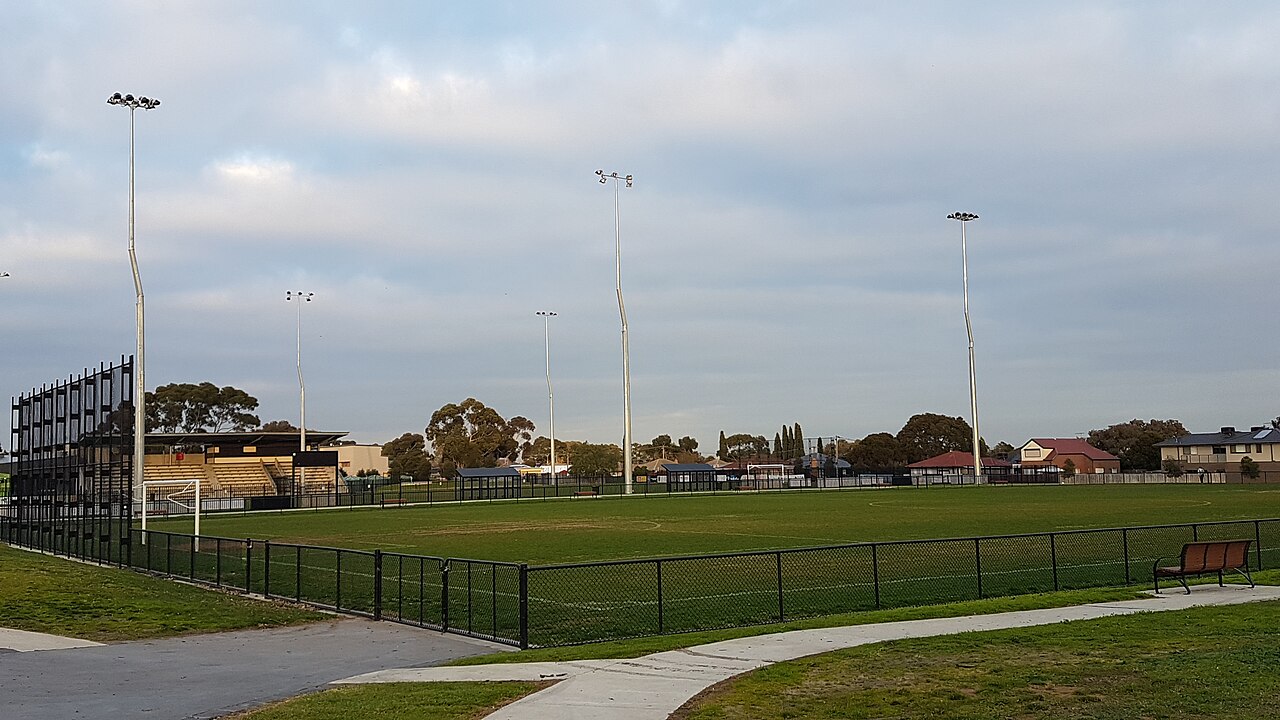 Fawkner soccer field seen from the west