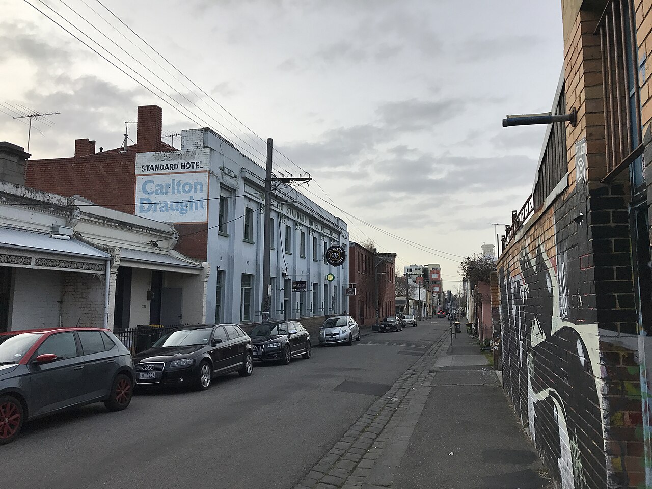 Street view by the Fitzroy Standard Hotel