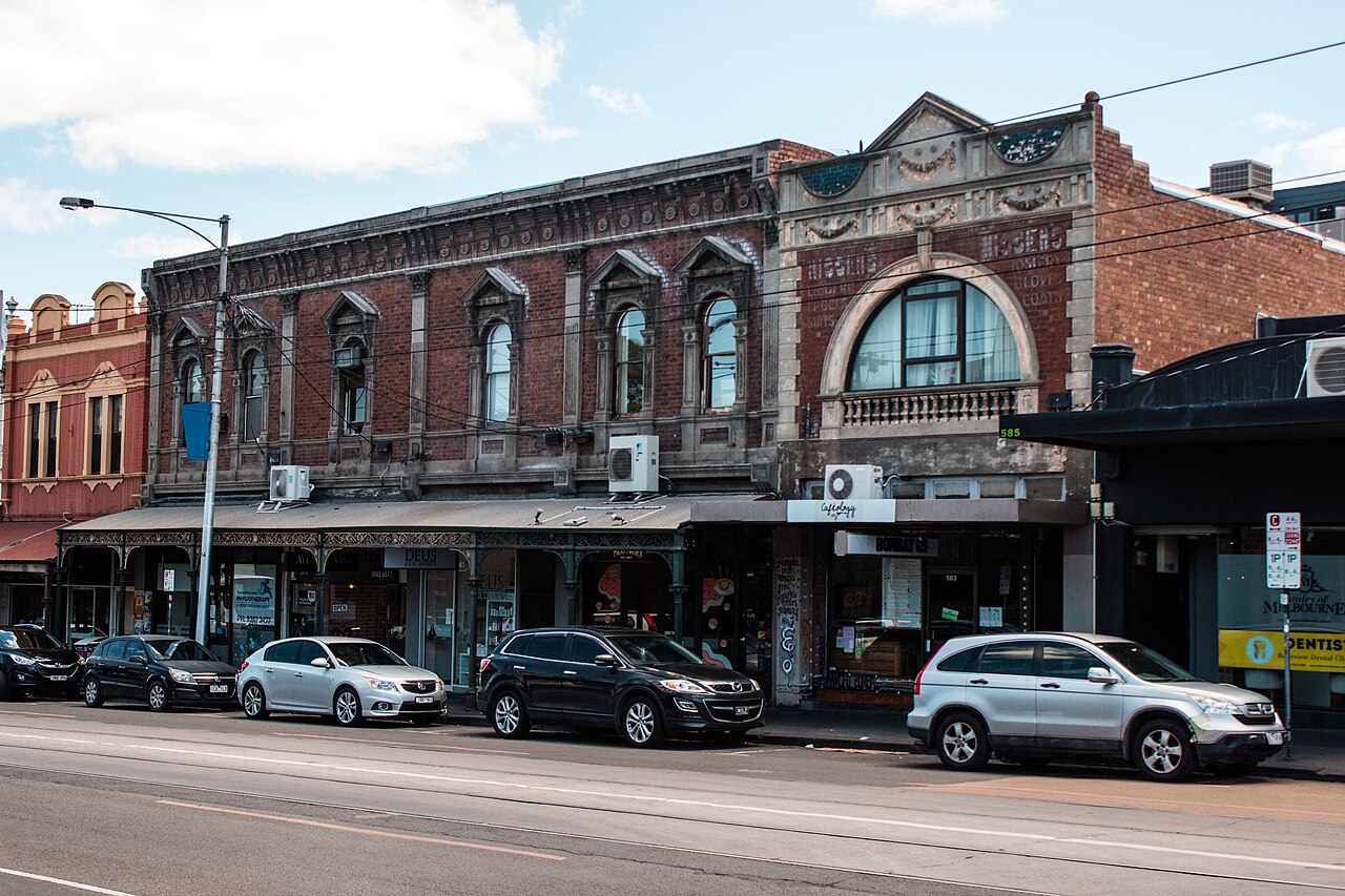 Heritage shop buildings on Sydney Road
