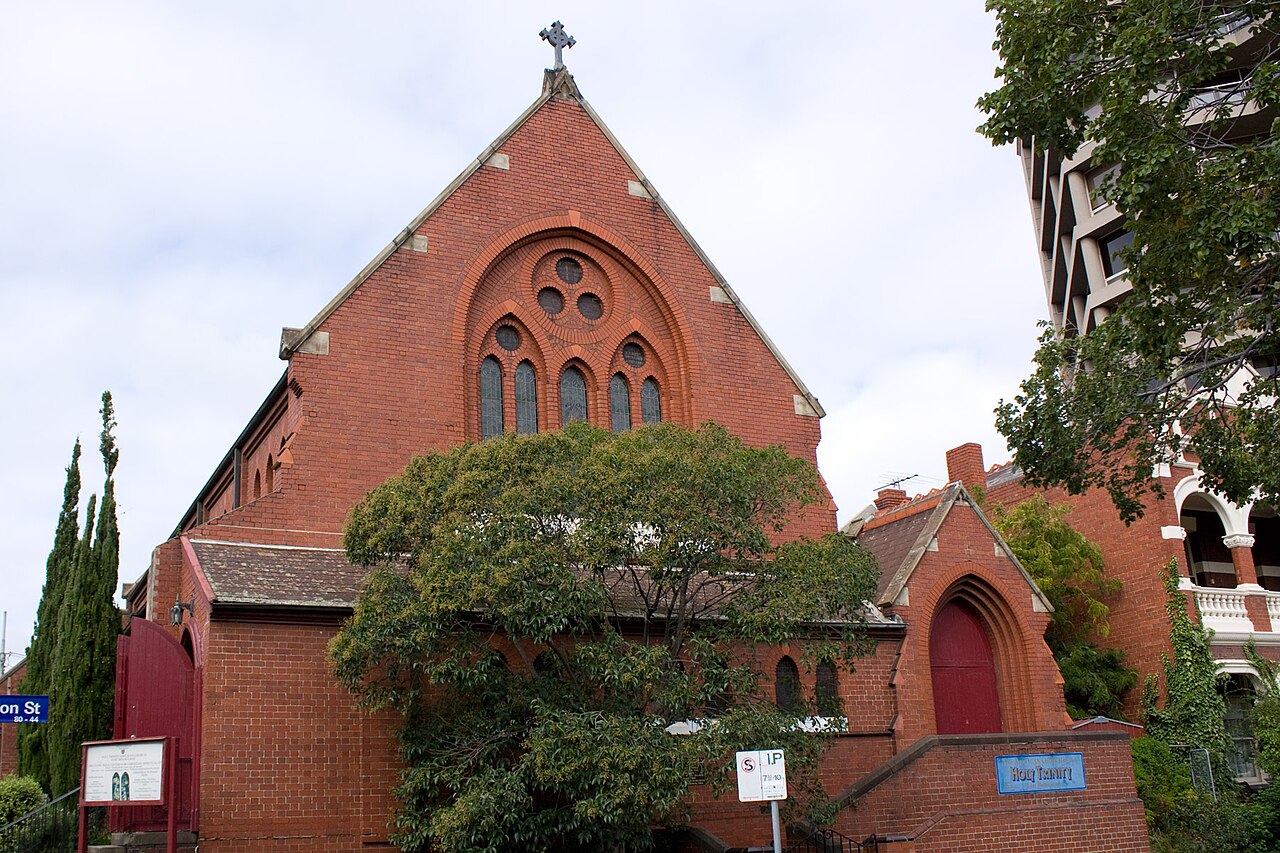 Holy Trinity Church, East Melbourne, red-brick exterior