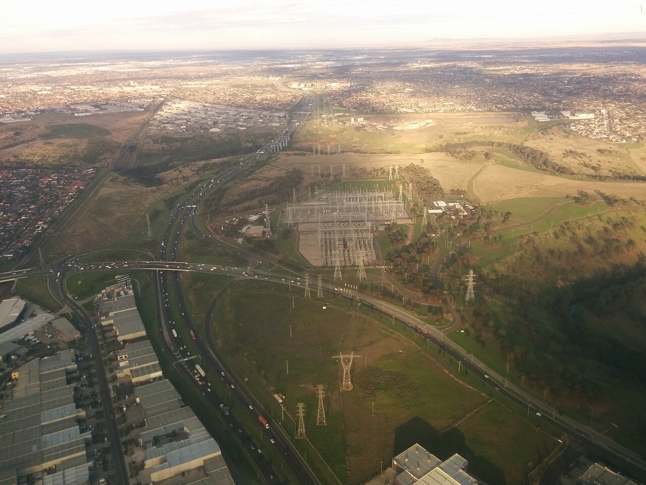 Aerial panorama over Keilor East