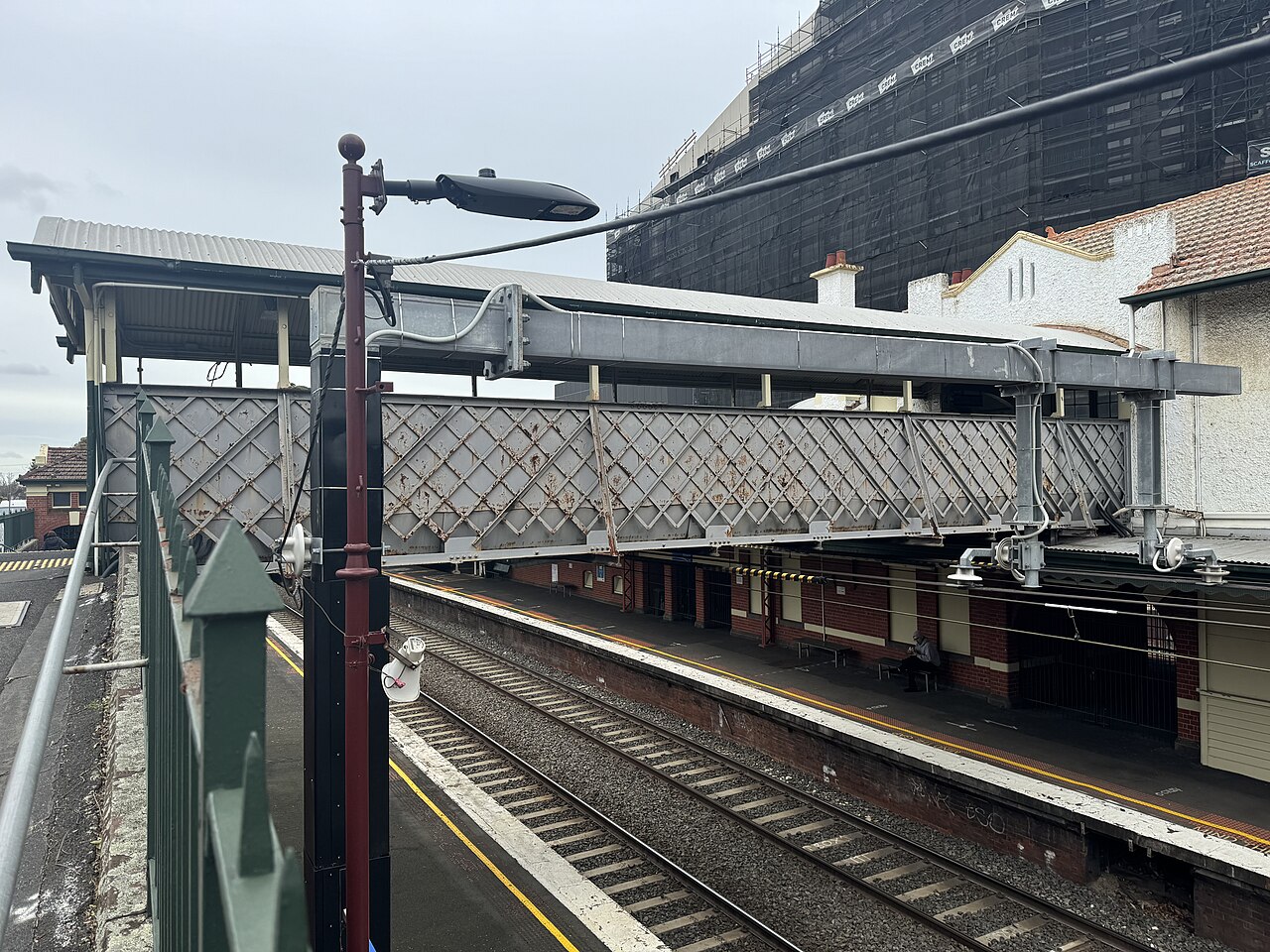 Footbridge over the tracks at Malvern railway station
