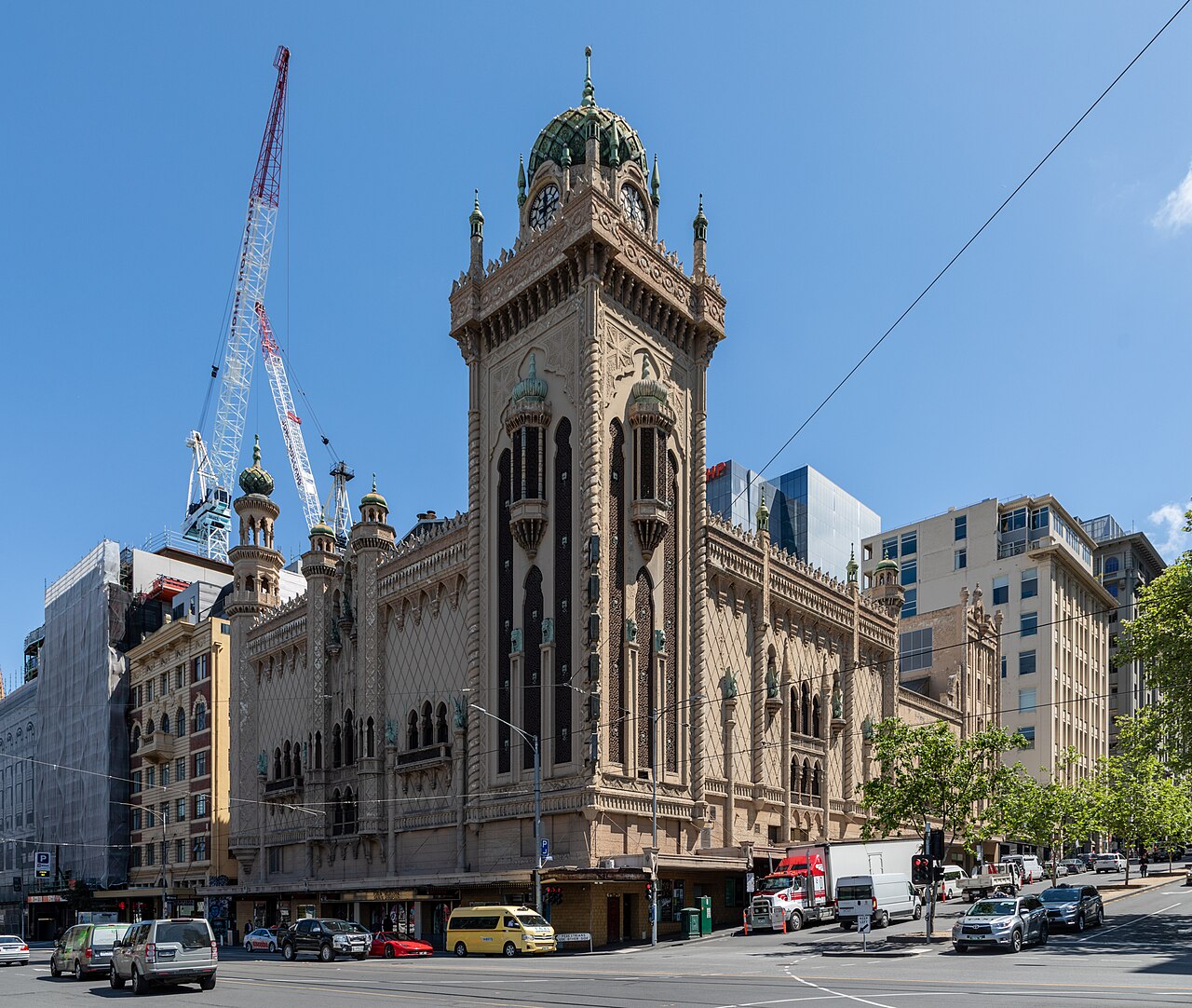 Forum Melbourne building with its ornate tower