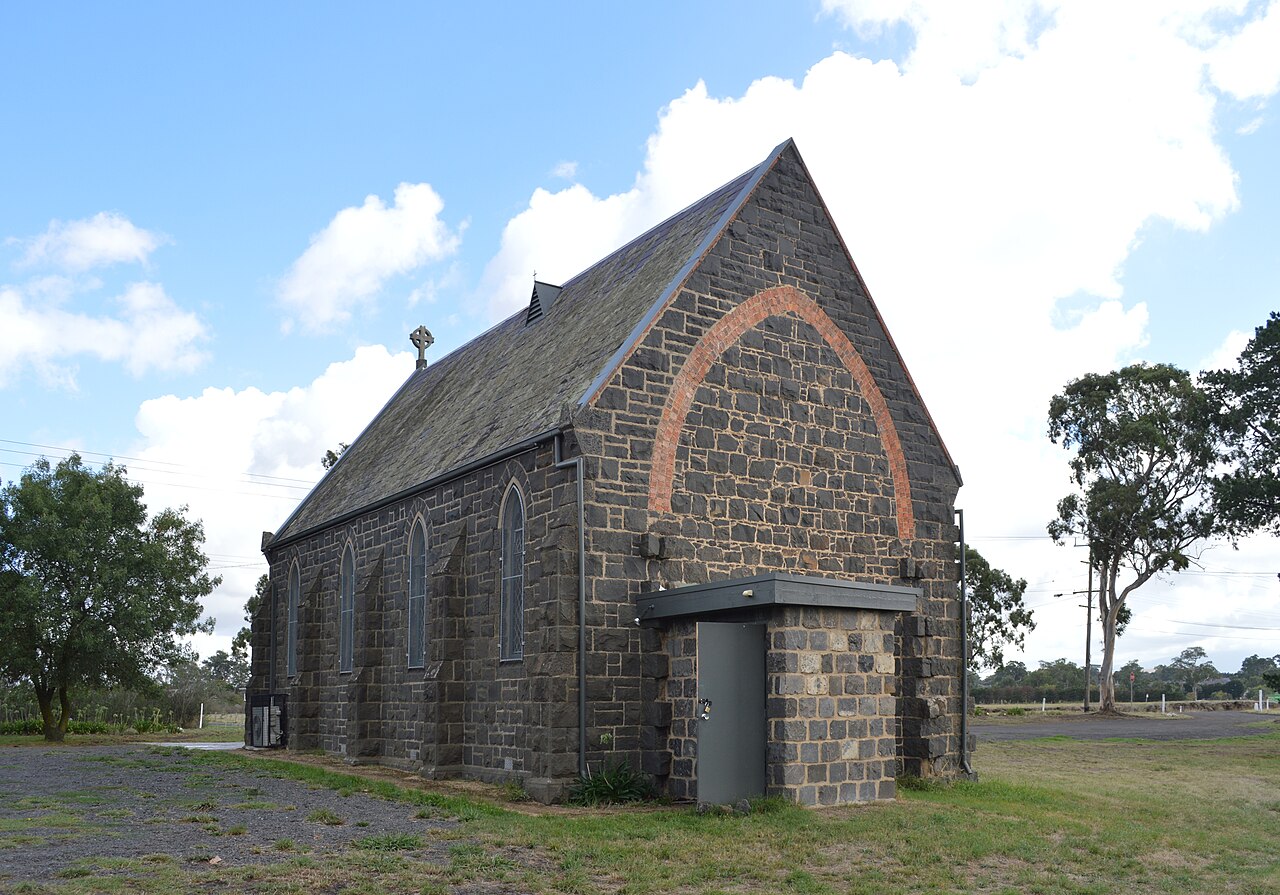 Mernda Roman Catholic Church, a bluestone church