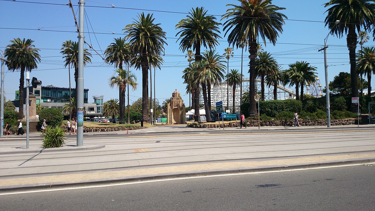Palm trees in O'Donnell Gardens on The Esplanade