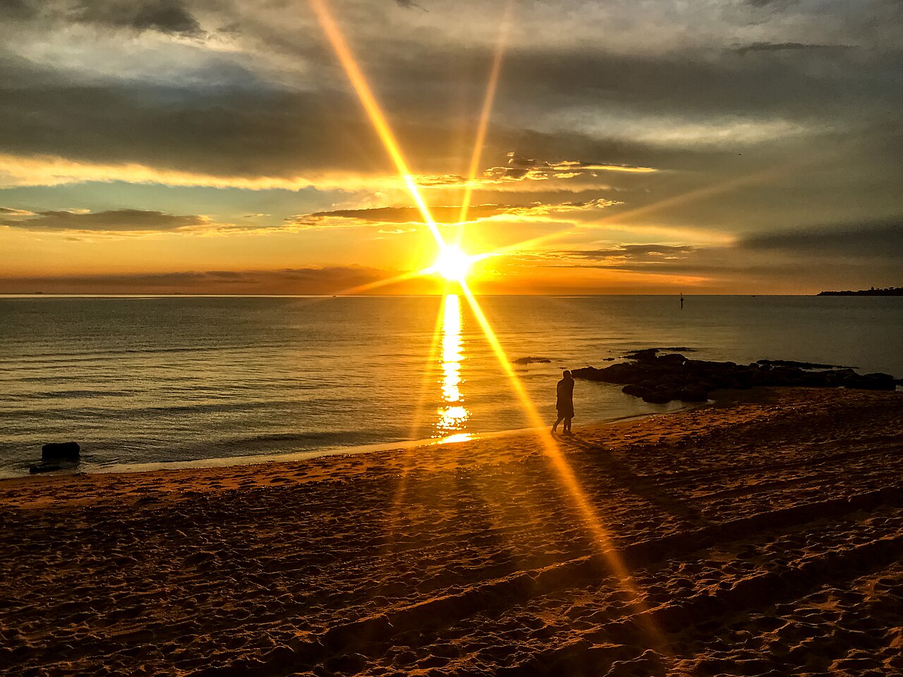 Sunset over the water at Parkdale Beach