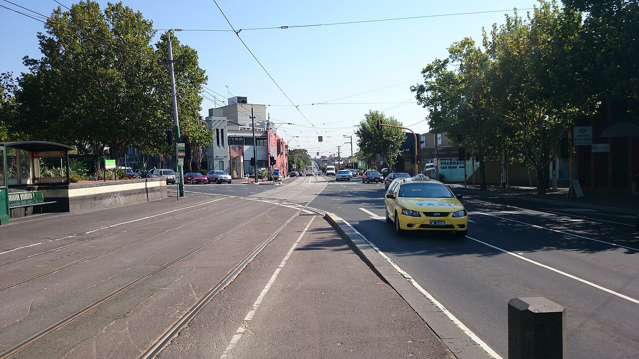Pascoe Vale Road viewed from Moonee Ponds