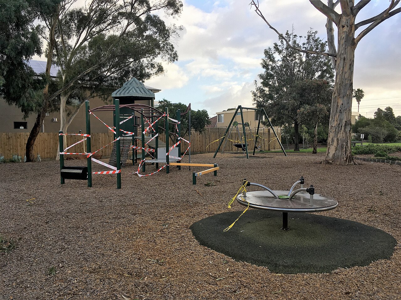 Playground among gum trees