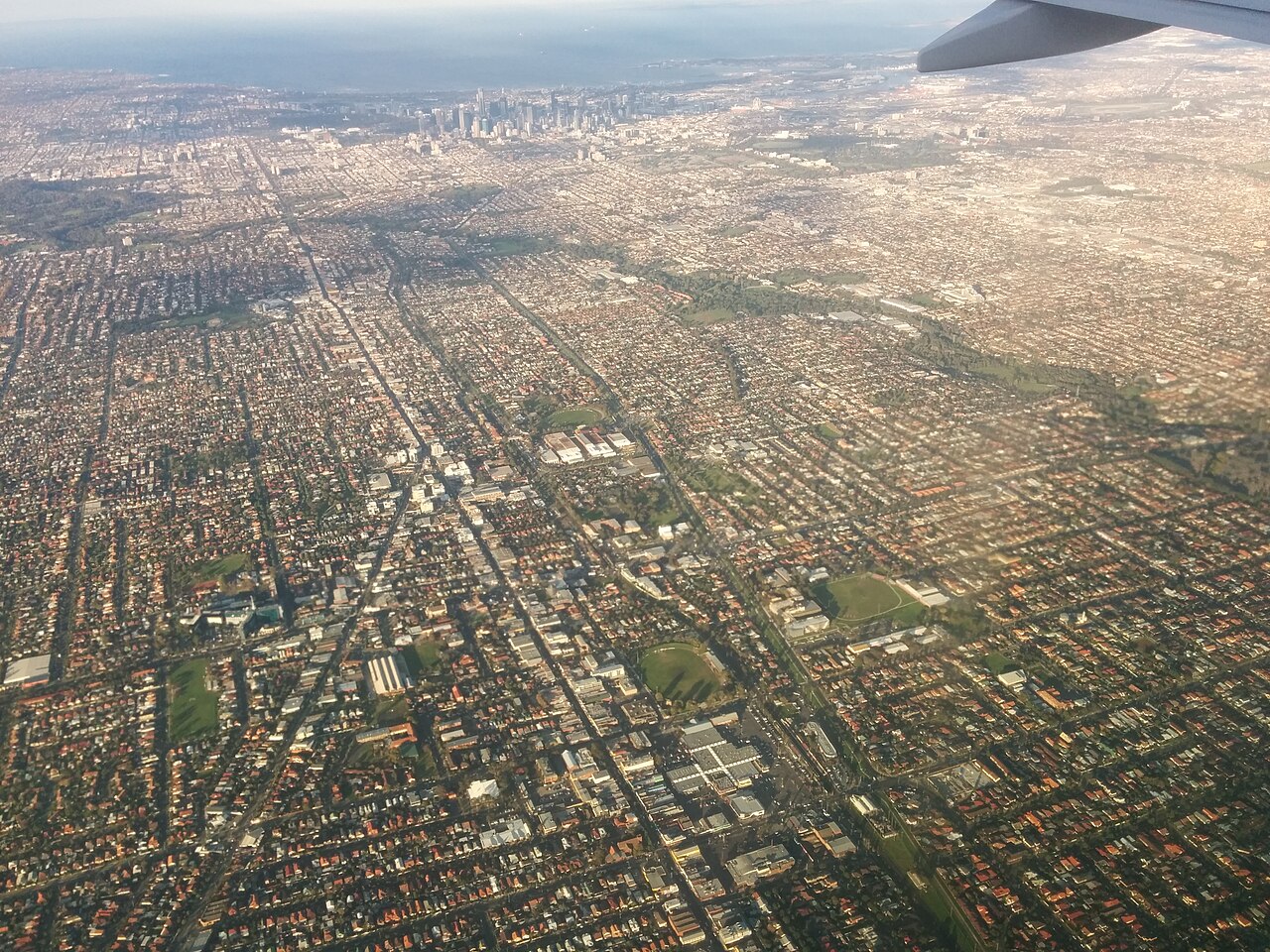 Aerial panorama over Reservoir