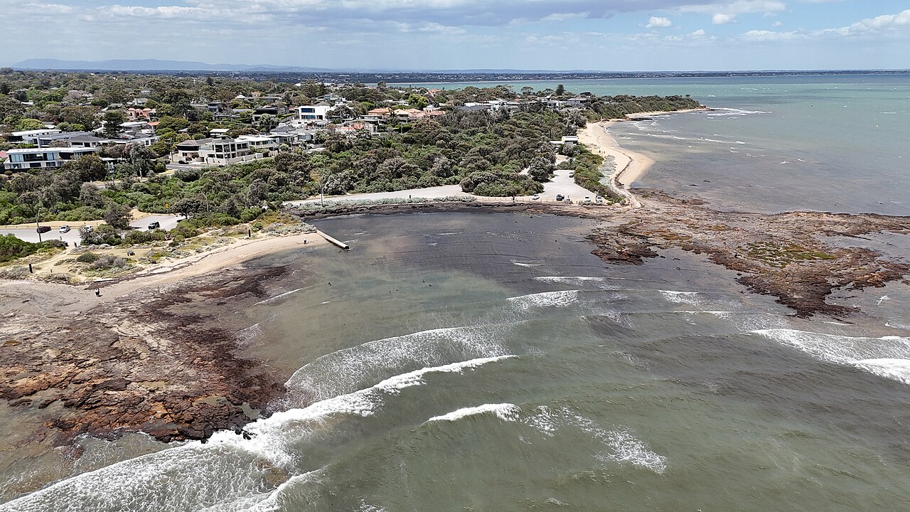 Aerial view of Ricketts Point Marine Sanctuary