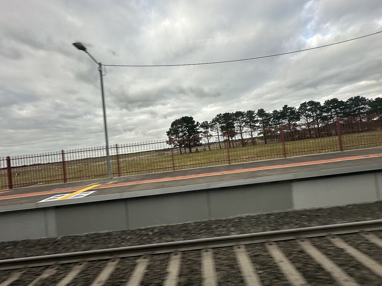 Platform at Riddells Creek railway station