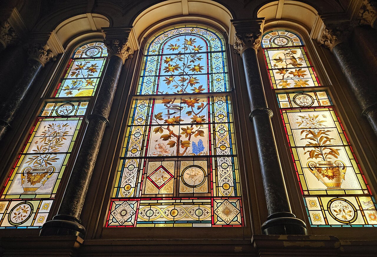 Stained glass windows in Rippon Lea Mansion