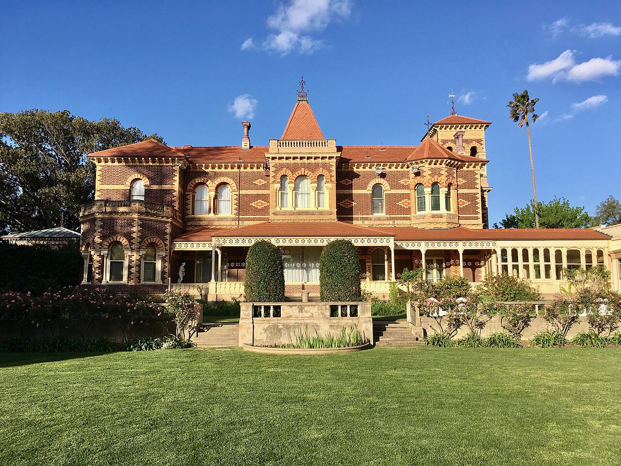 West garden front of Rippon Lea