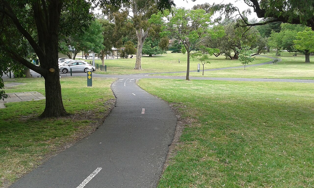 Path through lawns at Riversdale Park, Camberwell